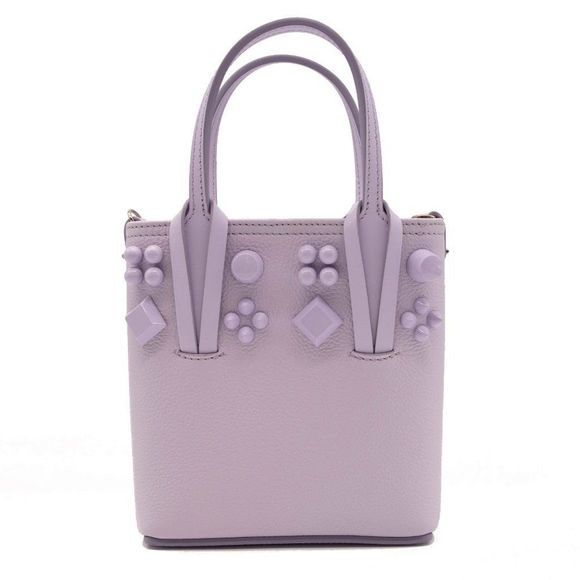 Christian Louboutin Mini Cabata North/South Leather Tote Purple - Picture 3 of 12
